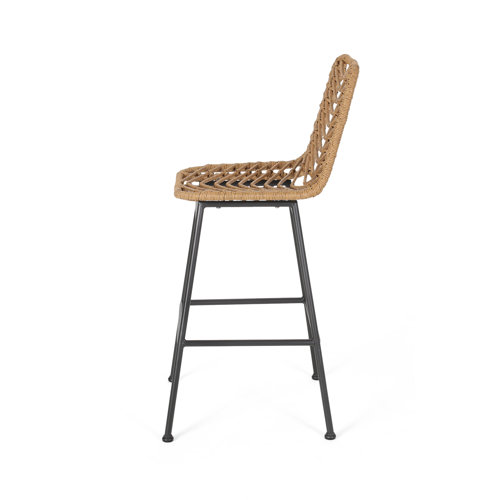 Oliver Enloe Wicker Outdoor 28.75'' Bar Stool & Reviews Wayfair
